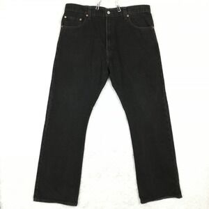 Levi's Mens Jeans 517 Boot Cut Black Denim 2000's Relaxed 38x32